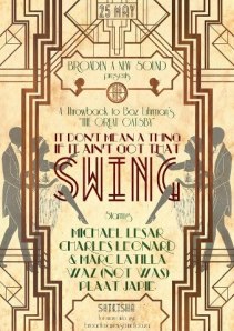 Great Gatsby inspired party flyer
