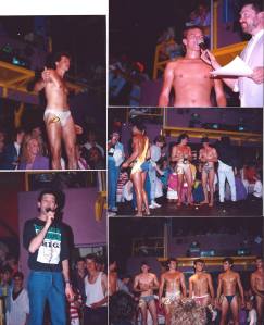 A Mr. Heaven competition from 1987. More important is to note the laser on the wall just below the DJ box